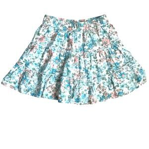 NEW ABERCROMBIE KIDS Linen Blend Skort / Skirt Size 11/12 Floral Print Tiered‎